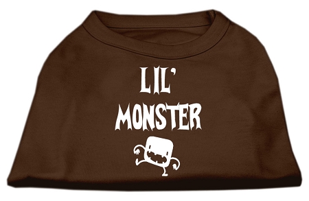 Lil Monster Screen Print Shirts Brown Med